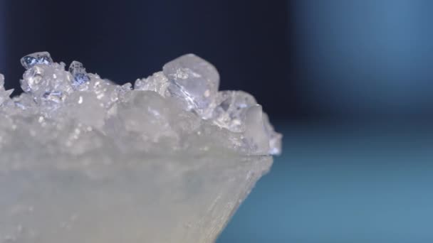 Ice in a martini glass — Stock Video