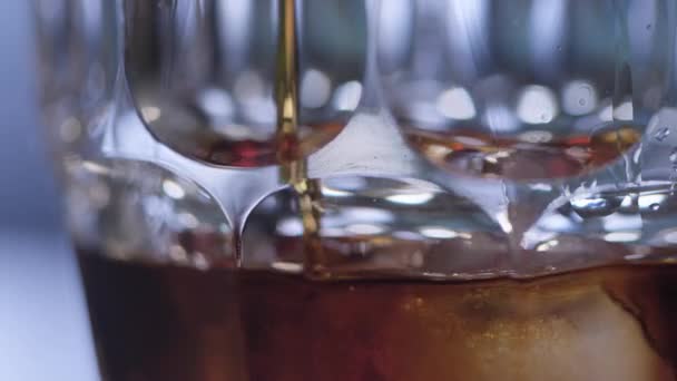 Close-up of glassware filling with beer — Stock Video