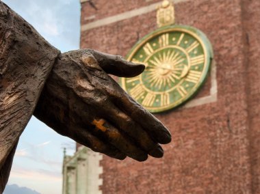 Clock tower in the Wawel Castle, Krakow, Poland clipart