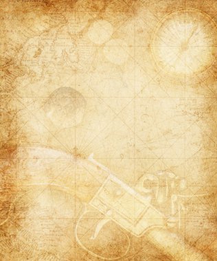 Pirate and nautical themed grunge background clipart