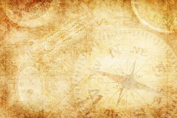 Pirate and nautical themed grunge background