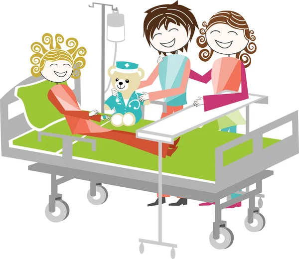 Kinderen en hospitalisatie — Stockvector