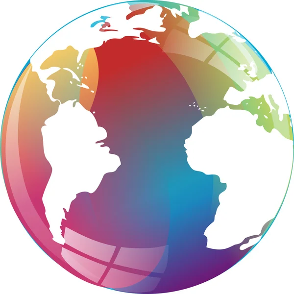 Renkli soyut karasal globe