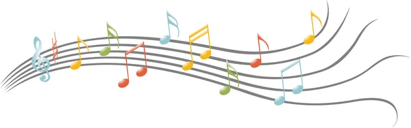 renkli müzik notlar