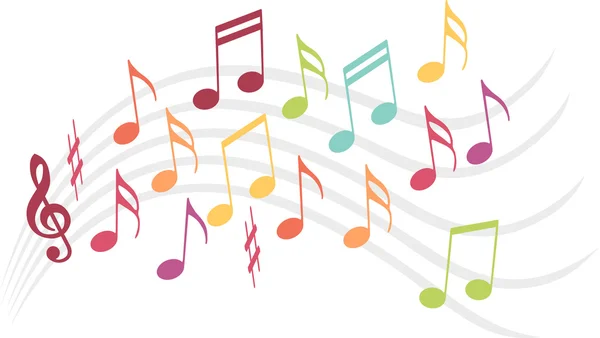 Барвисті музичні ноти — стоковий вектор