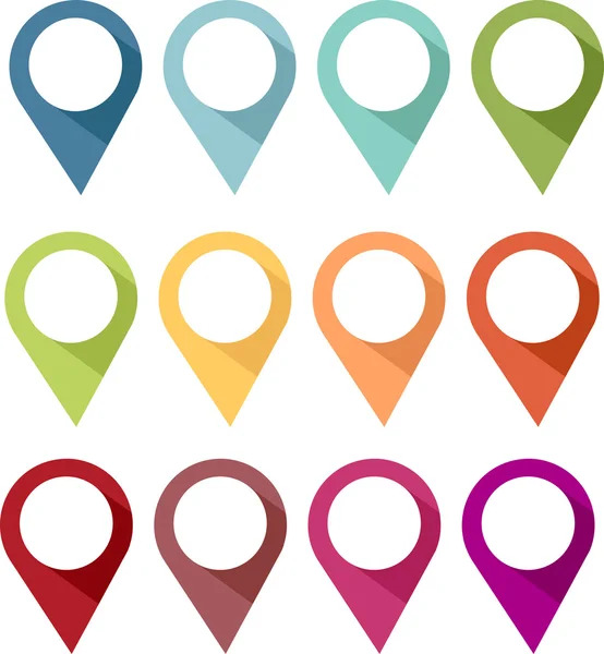 Colored pin icon — Stock Vector