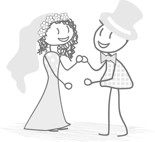 Un par de bodas. — Vector de stock