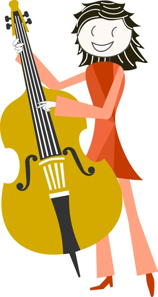 Illustrazione di musica e musicista — Vettoriale Stock