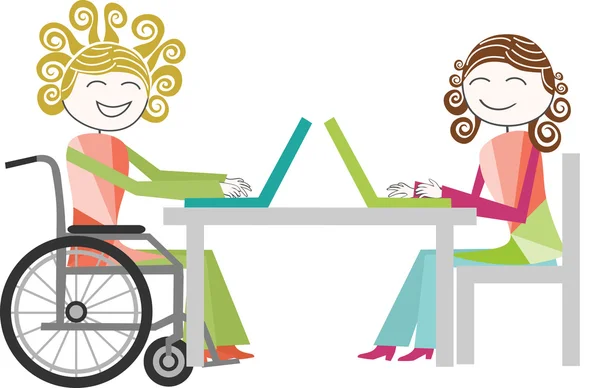 Invalidité et travail — Image vectorielle