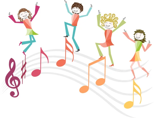 Müzik illüstrasyon insanlar ile