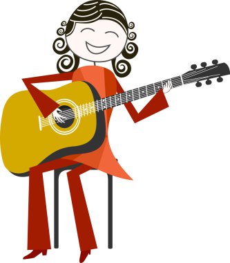 Müzik ve müzisyen illüstrasyon