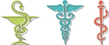 Doktor, eczacı ve hemşire simgesi