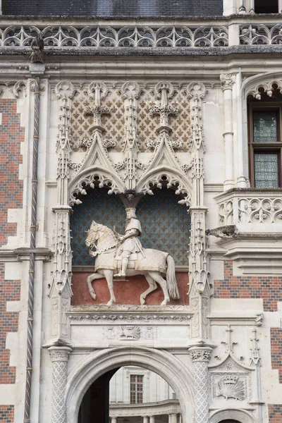 Pomnik Franciszka Zaniku Zamku Blois Nad Brzegiem Loary Francji — Zdjęcie stockowe
