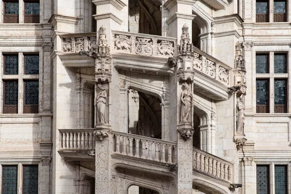 Dettaglio Della Facciata Del Castello Blois Sulle Rive Della Loira — Foto Stock