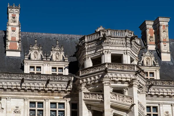 Fasada Zamku Blois Nad Brzegiem Loary Francji — Zdjęcie stockowe
