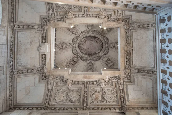 Ceiling Carved White Stone Castle Blois France — Stock Photo, Image