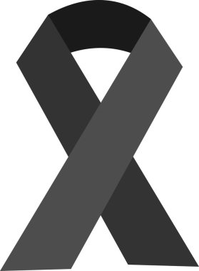 Siyah kurdele ölümü, yasını ve cenazeyi simgeliyor.