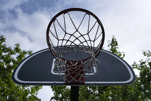 Public Basketball Court City Outdoors Stock Image
