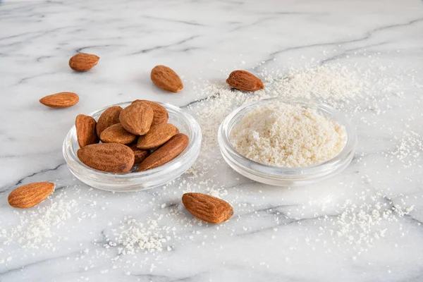 Close Whole Ground Almonds — Foto de Stock