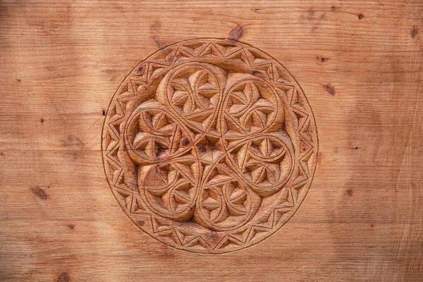 Close Carved Decoration Wood — Stock Photo, Image