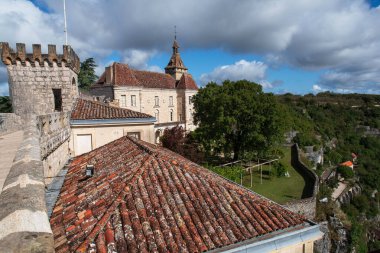 Fransa 'daki Rocamadour şatosunun mimarisi