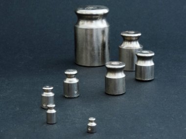 Metal weights for scales clipart