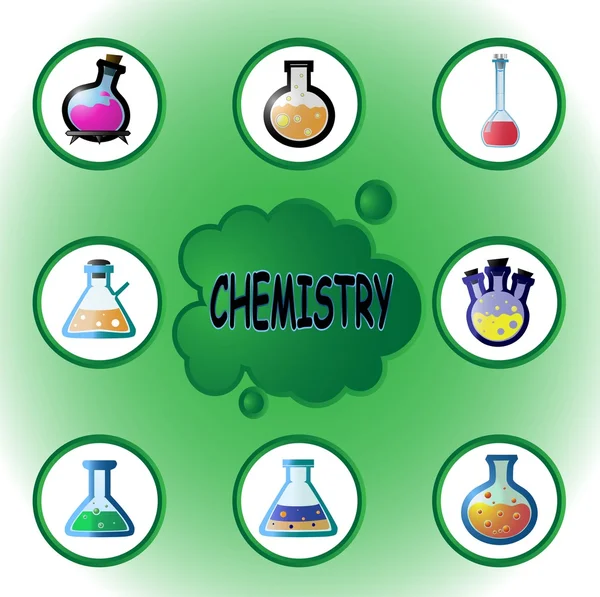 Verrerie de laboratoire chimique — Image vectorielle