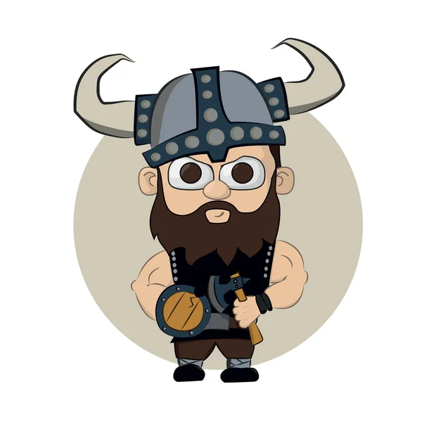 Viking sisak, pajzs és ax — Stock Vector