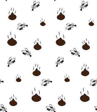 arka kahverengi kokulu kaka ve uçan aralarında uçar