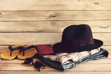 Vintage, ekose gömlek, şapka, Jean ve deri ayakkabı