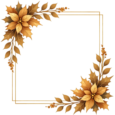 Minimum şeffaf Noel çerçevesi, altın yeşillik ve ince parıltı, kış kutlamaları için mükemmel, zarif posterler ve dijital dekorasyonlar..