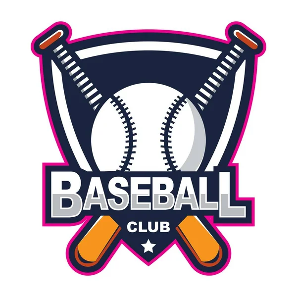 野球ロゴ アメリカのロゴスポーツ — ストックベクタ