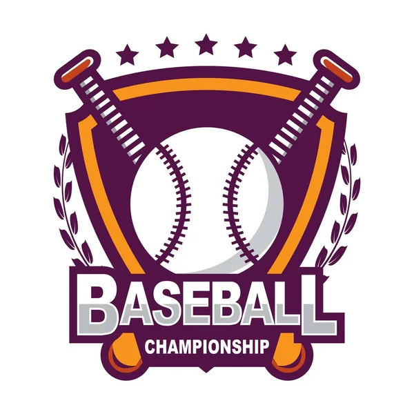 Beyzbol Logosu Amerikan Logosu Spor — Stok Vektör