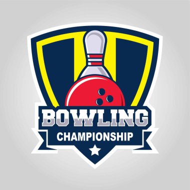 Bowling logosu tasarım şablonu
