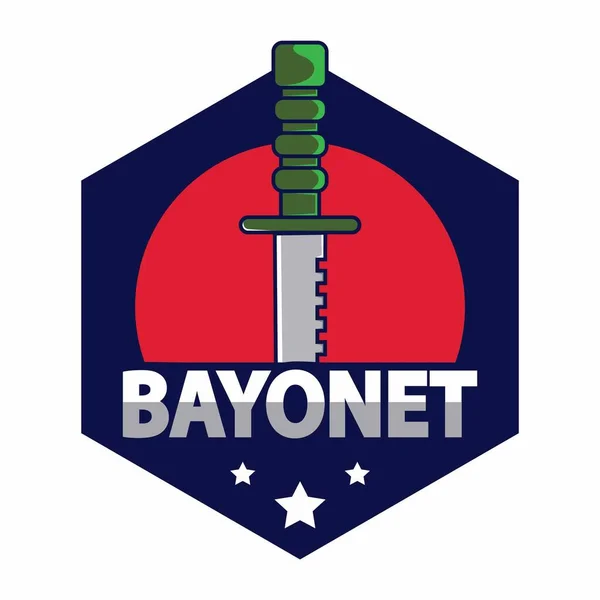 Bajonett Logo Vorlage Für Unternehmen — Stockvektor