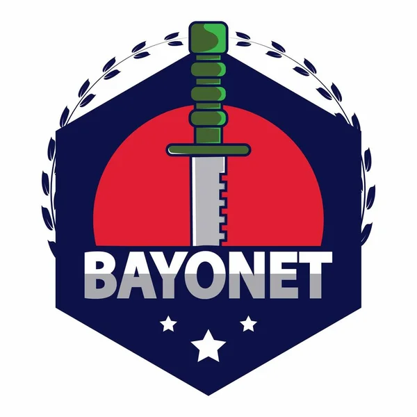 Bajonett Logo Vorlage Für Unternehmen — Stockvektor