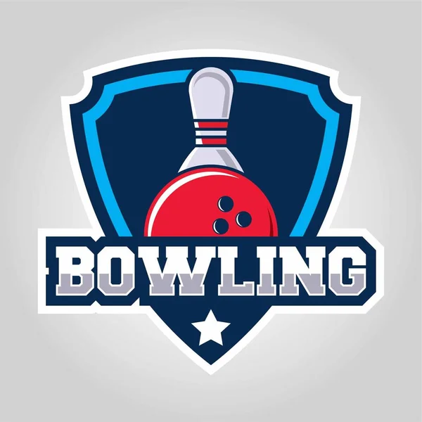 Plantilla Diseño Logotipo Bowling — Archivo Imágenes Vectoriales