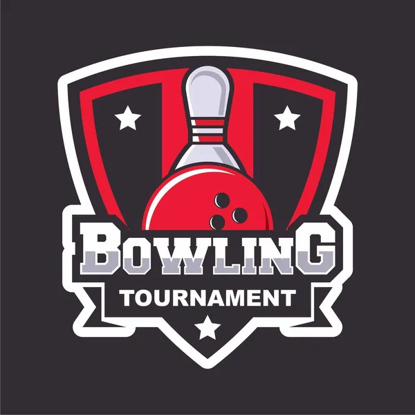 Modello Design Logo Bowling — Vettoriale Stock