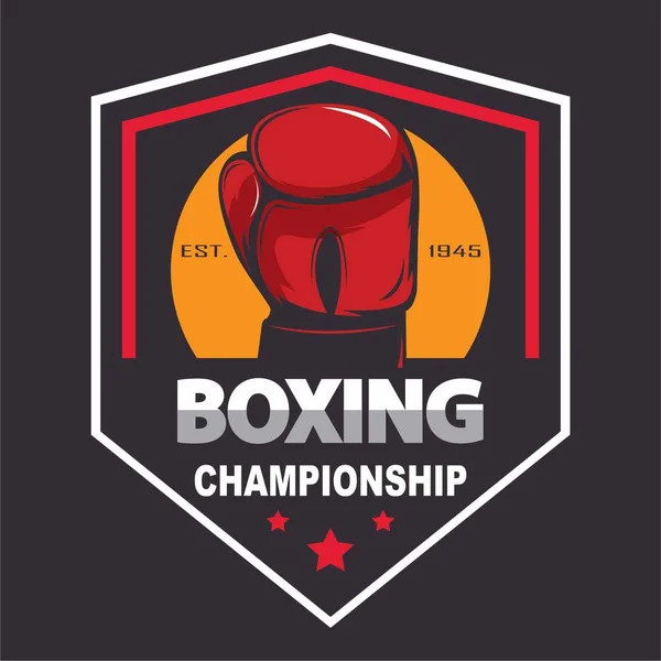 Modèle Logo Boxe Pour Les Entreprises — Image vectorielle