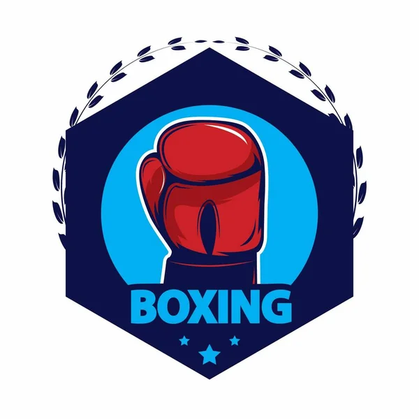 Plantilla Logotipo Boxeo Para Negocios — Vector de stock