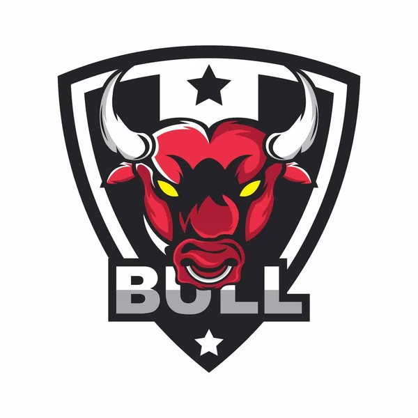 Modello Logo Bull Imprese — Vettoriale Stock