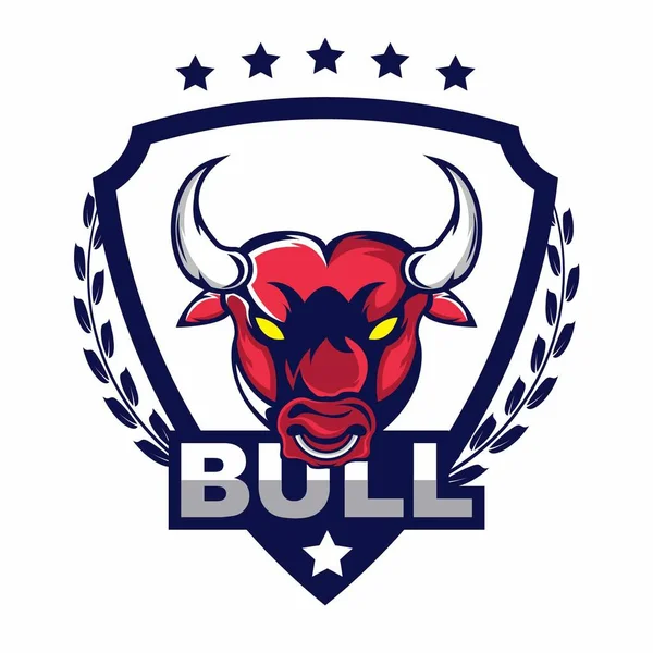 Modello Logo Bull Imprese — Vettoriale Stock