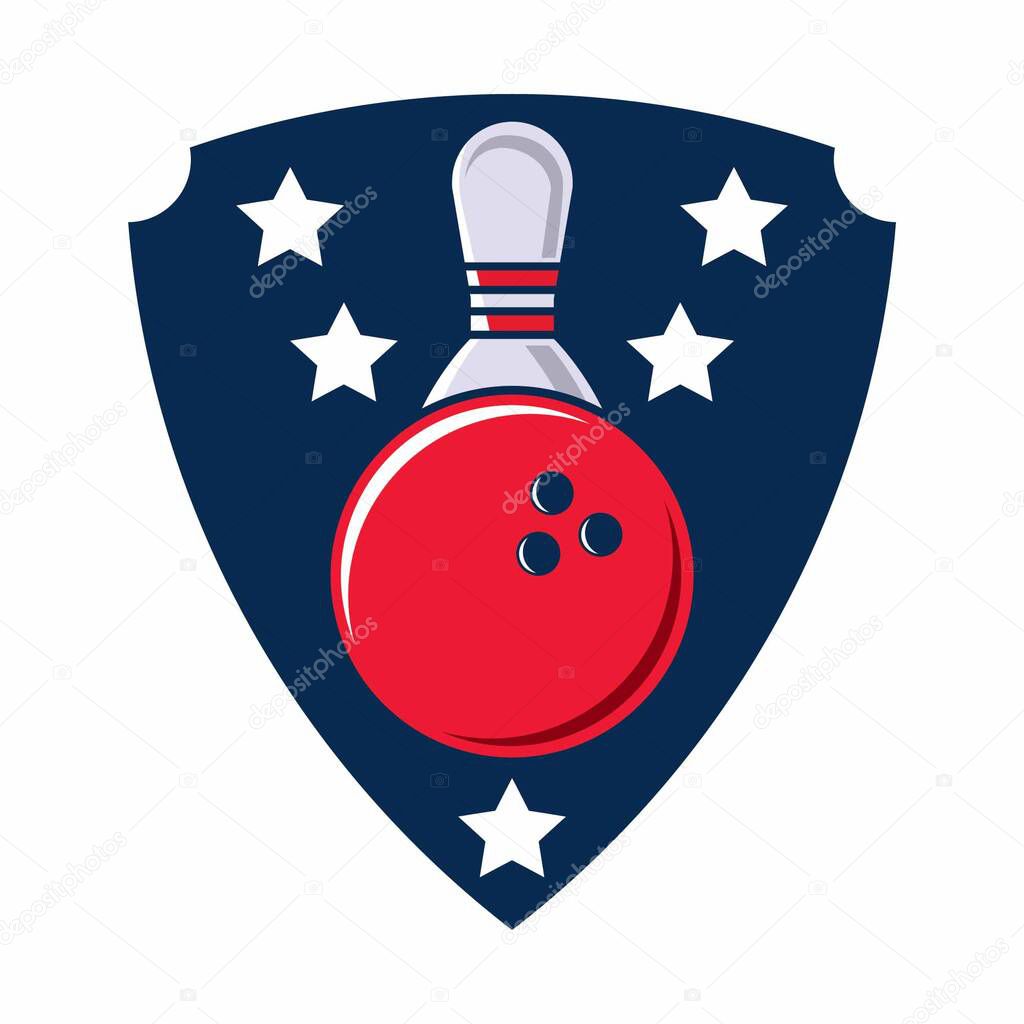 Bowling logo design template