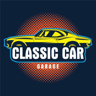 İş için klasik araba logo şablonu