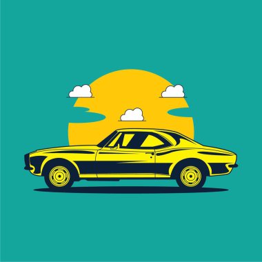 İş için klasik araba logo şablonu