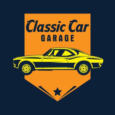 İş için klasik araba logo şablonu
