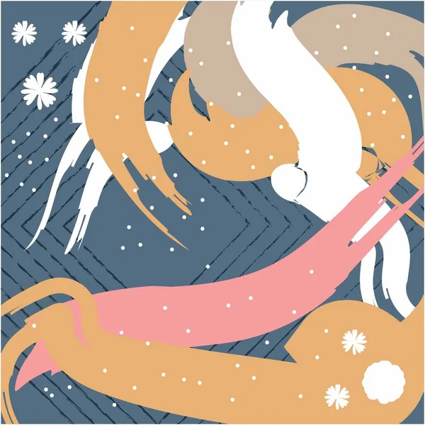 Hi Dib ve Battaniye için soyut atkı desenli tasarım. Merhaba, sıçrama fırçası mürekkebi ve yazdırma için yapraklı eşarp..