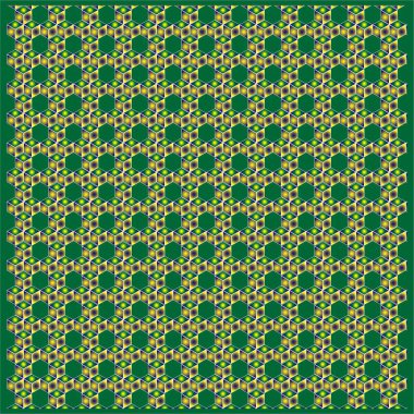 abstract geometric pattern with squares and circles.