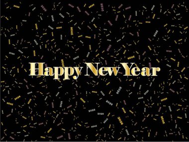 mutlu yeni yıl kartı vektör çizim