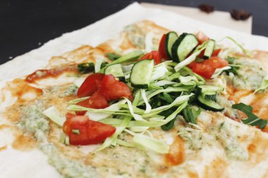 Vejetaryen falafel için malzemeler